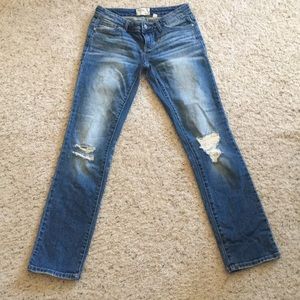 BKE jeans Stella straight leg sz 25 R distressed